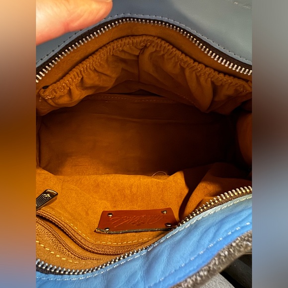 NWOT Patricia Nash Holystone Slouchy Satchel in Safflower Blue *sold out online* - Picture 9 of 16